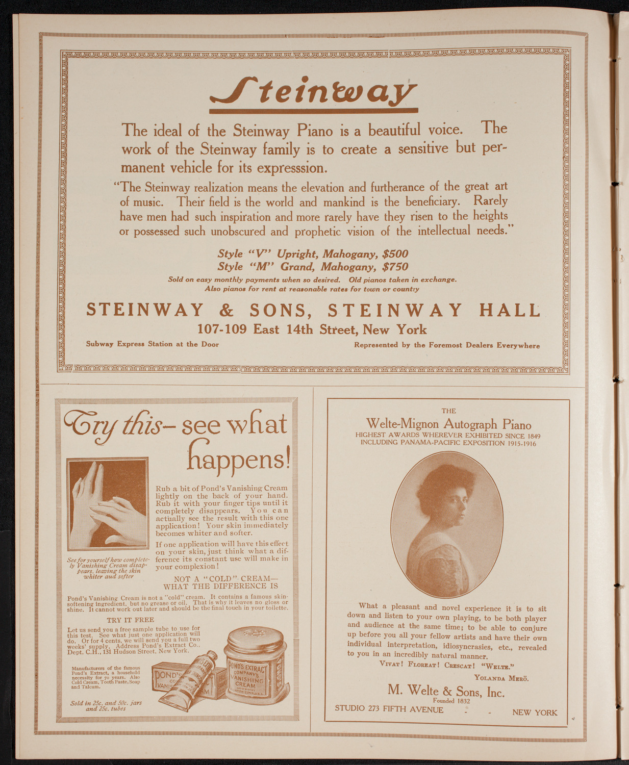 New York Philharmonic, February 5, 1916, program page 4