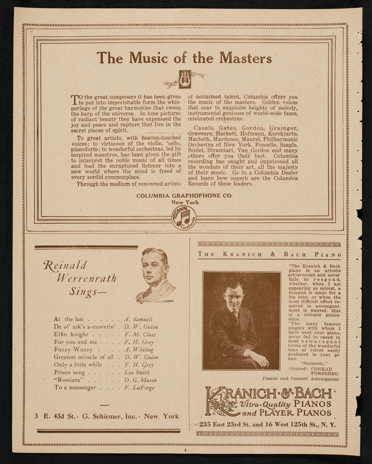 New York Philharmonic, February 22, 1923, program page 6
