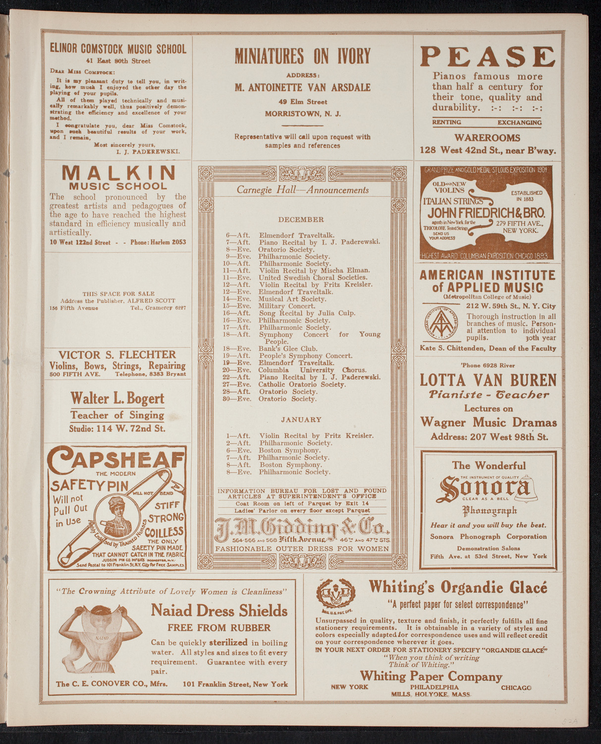 Elmendorf Lecture: Southern Italy and Sicily, December 5, 1915, program page 3