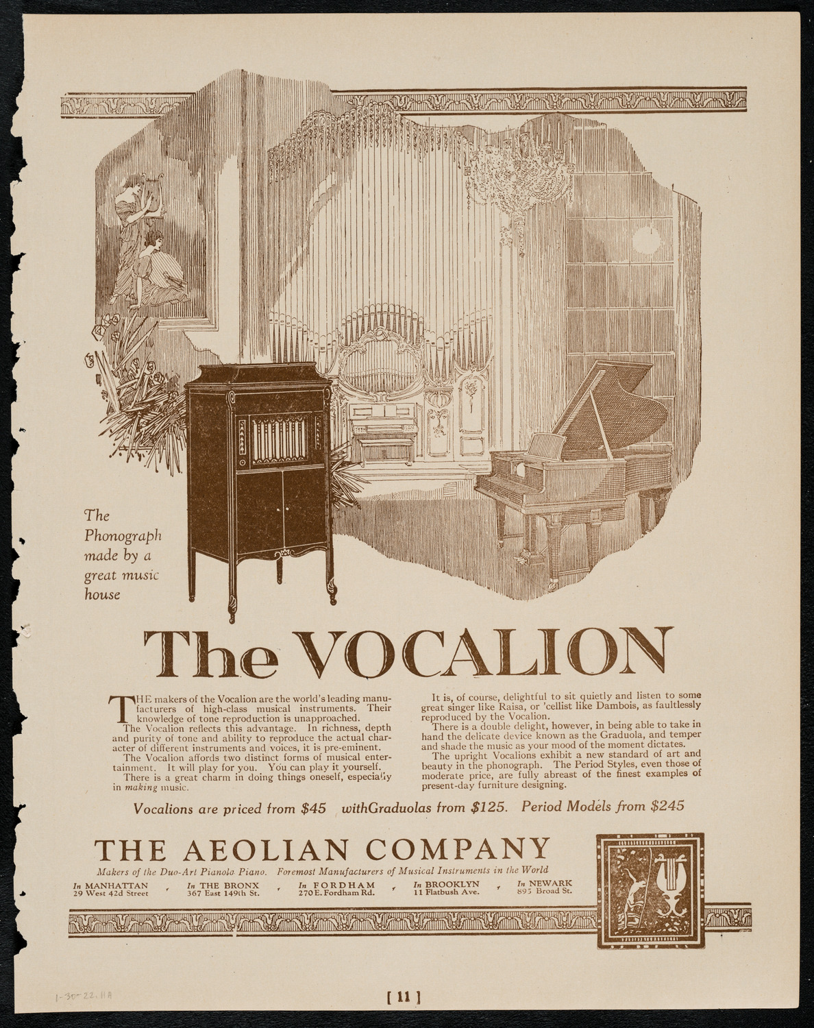 Burton Holmes Travelogue: Going Abroad at Home, January 30, 1922, program page 11