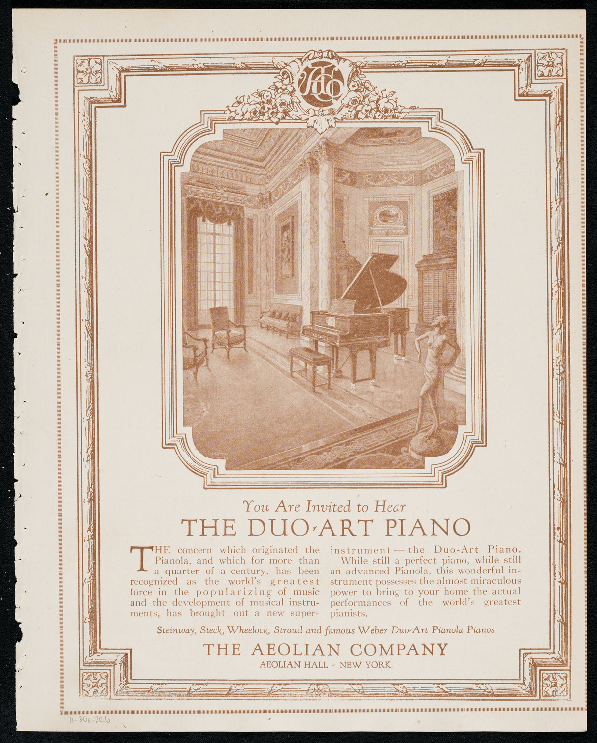 Philadelphia Orchestra, November 30, 1920, program page 11