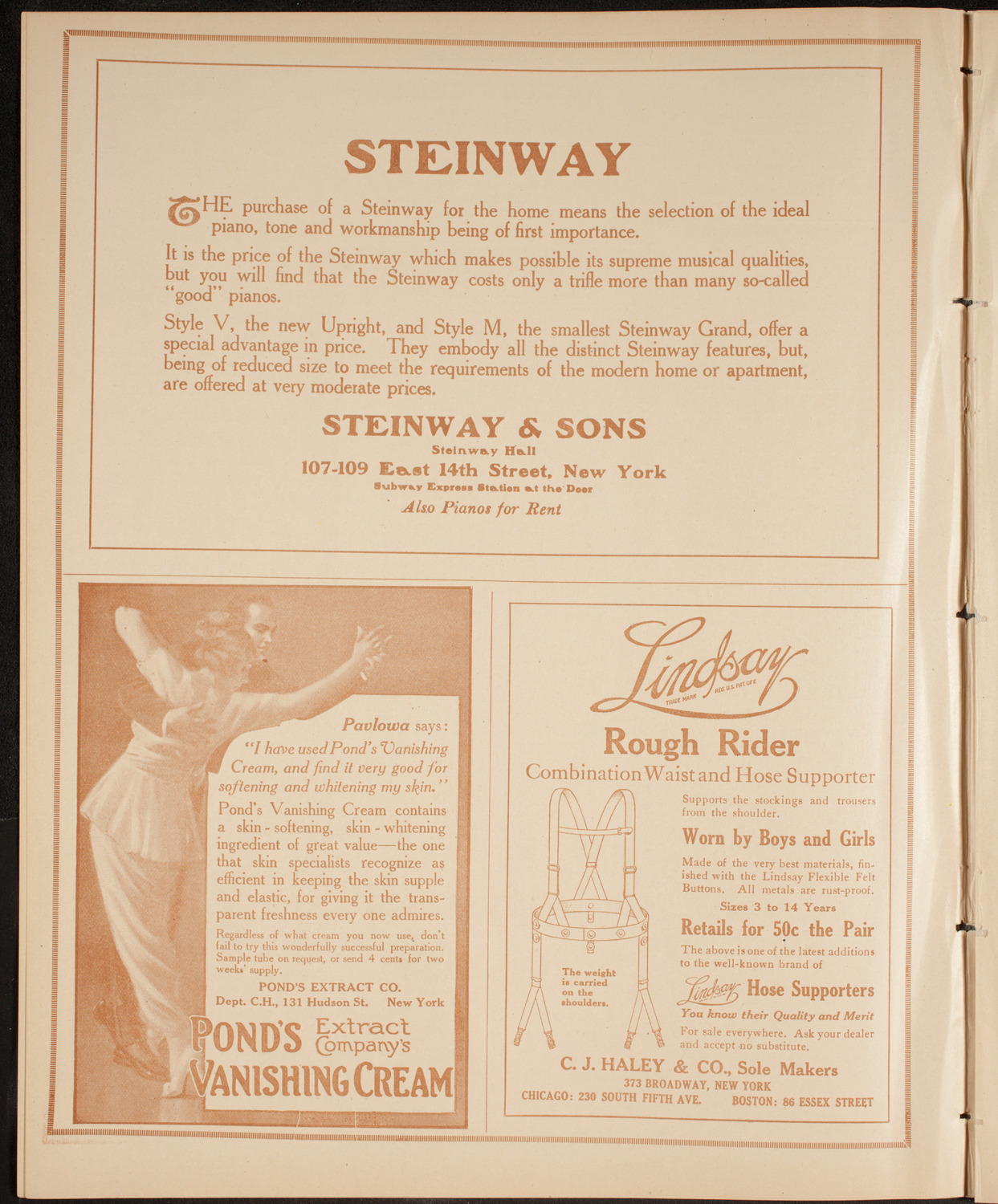 Josef Hofmann, Piano, January 30, 1915, program page 4