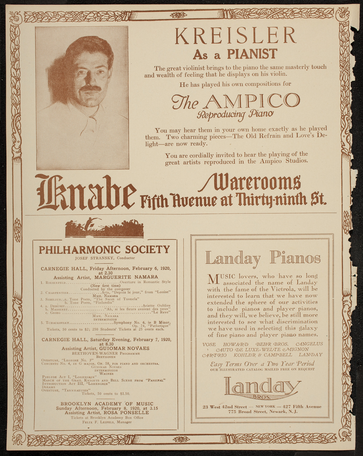 Ampico Reproducing Piano Recital, February 3, 1920, program page 12