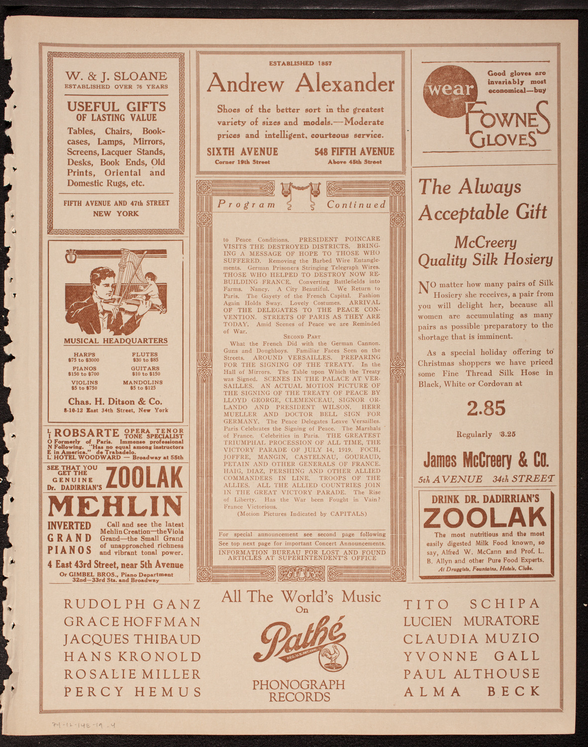 Newman Traveltalks: France Victorious, December 14, 1919, program page 7