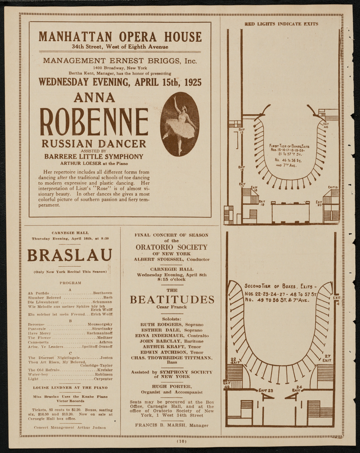 Benefit: Cathedral of St. John the Divine/ Film: U.S. Lawn Tennis Association, April 6, 1925, program page 10