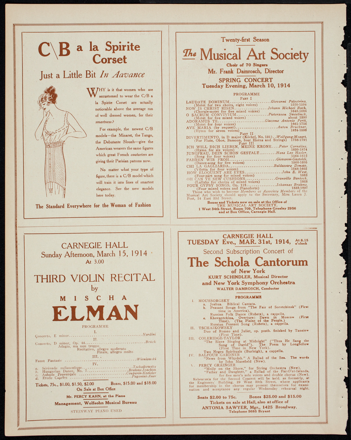 Minneapolis Symphony Orchestra, March 2, 1914, program page 8