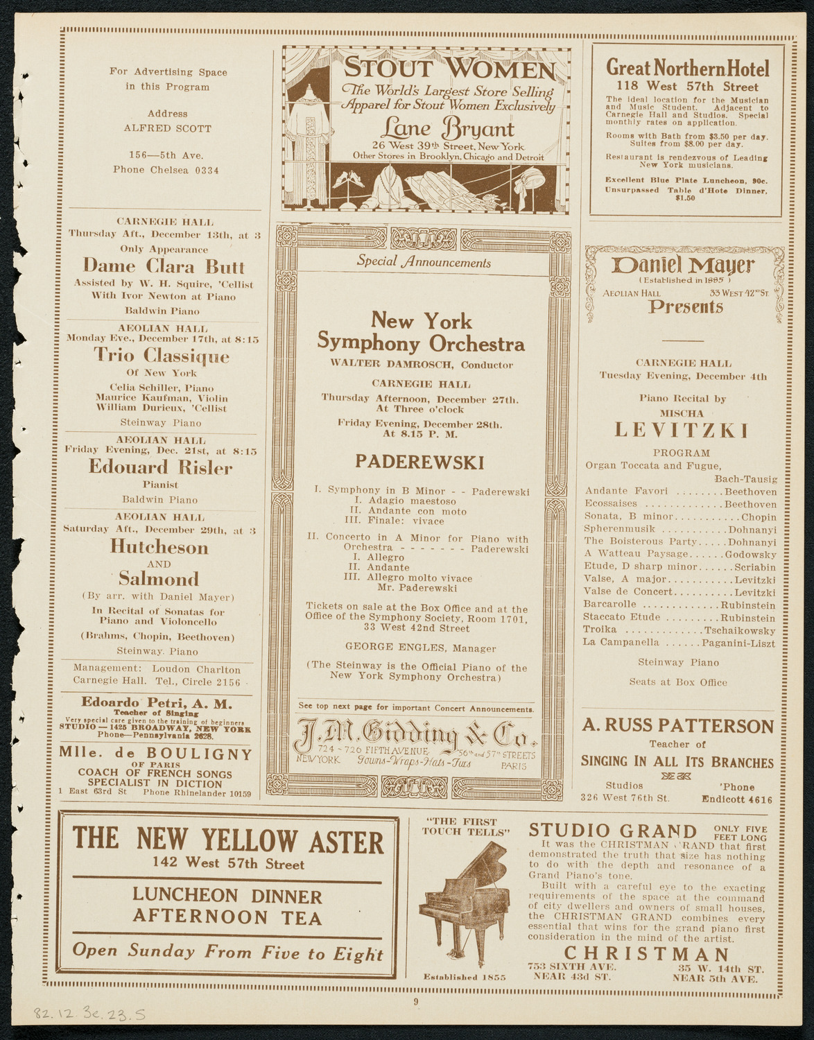 New York Philharmonic Students' Concert, December 3, 1923, program page 9