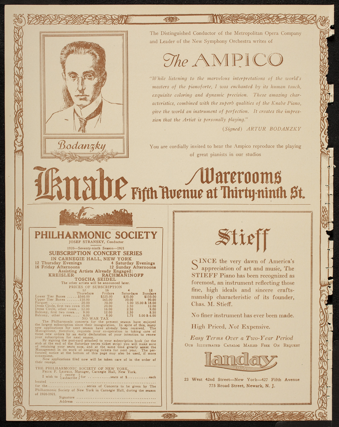 Josef Shlisky, Tenor, and Eddy Brown, Violin, May 16, 1920, program page 12