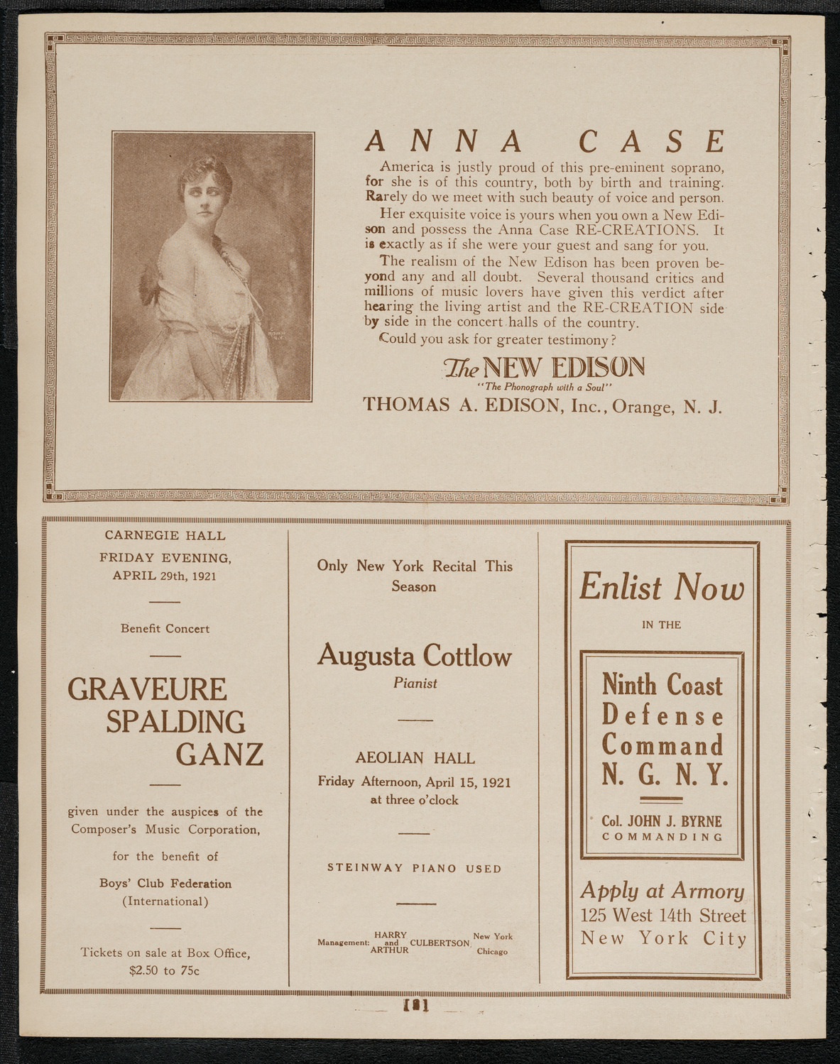 National Symphony Orchestra, April 12, 1921, program page 2