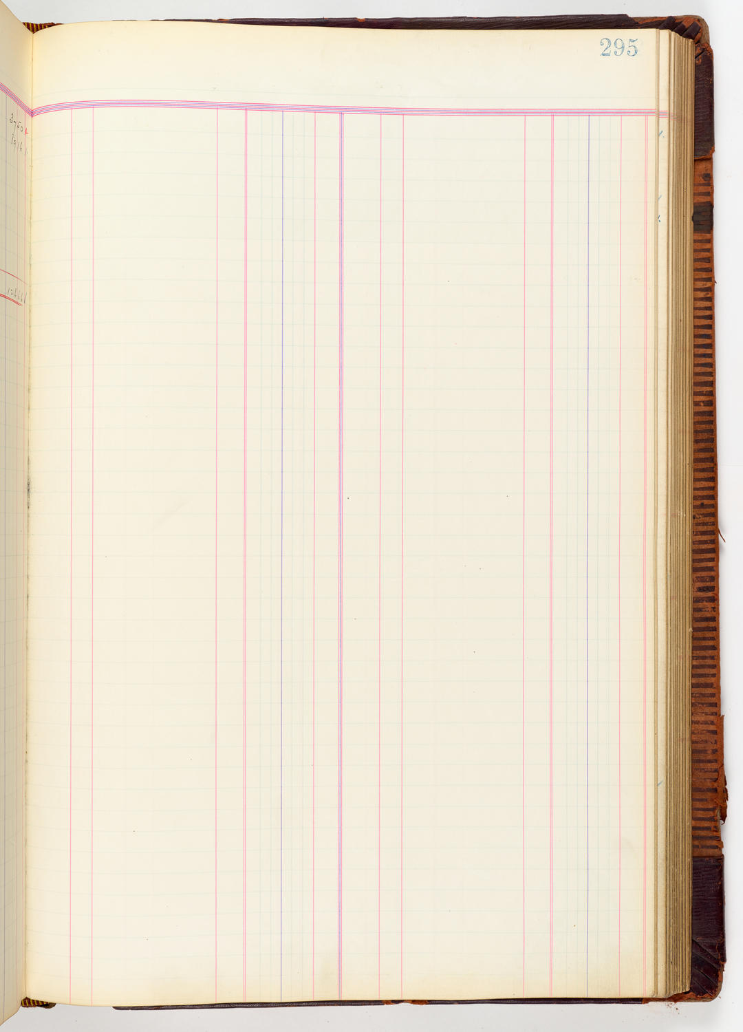 Music Hall Accounting Ledger, volume 3, page 295
