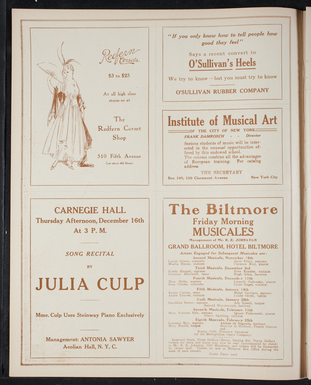 Meeting: The Humanitarian Cult, November 16, 1915, program page 2