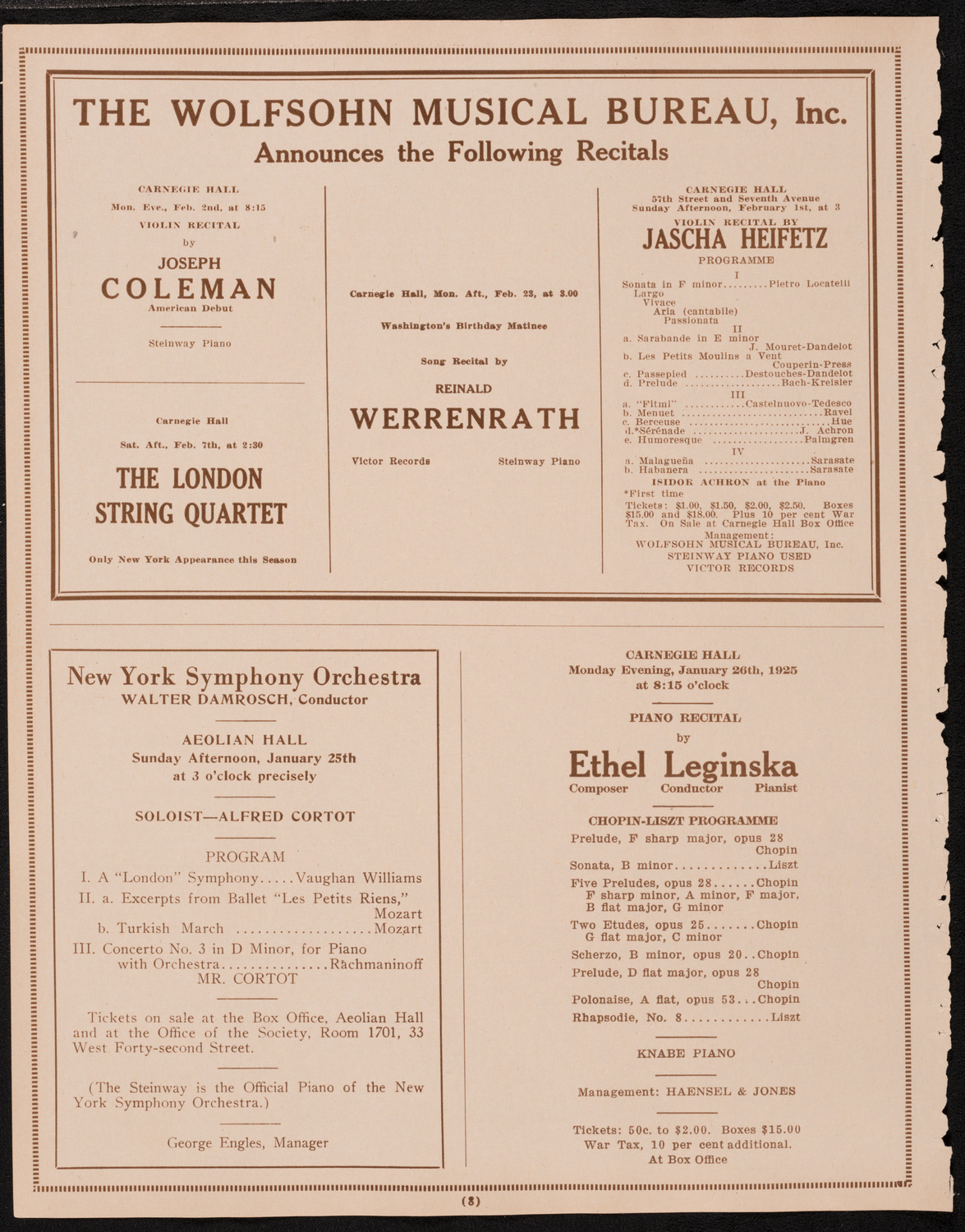 Symphony Concert for Young People, January 24, 1925, program page 8