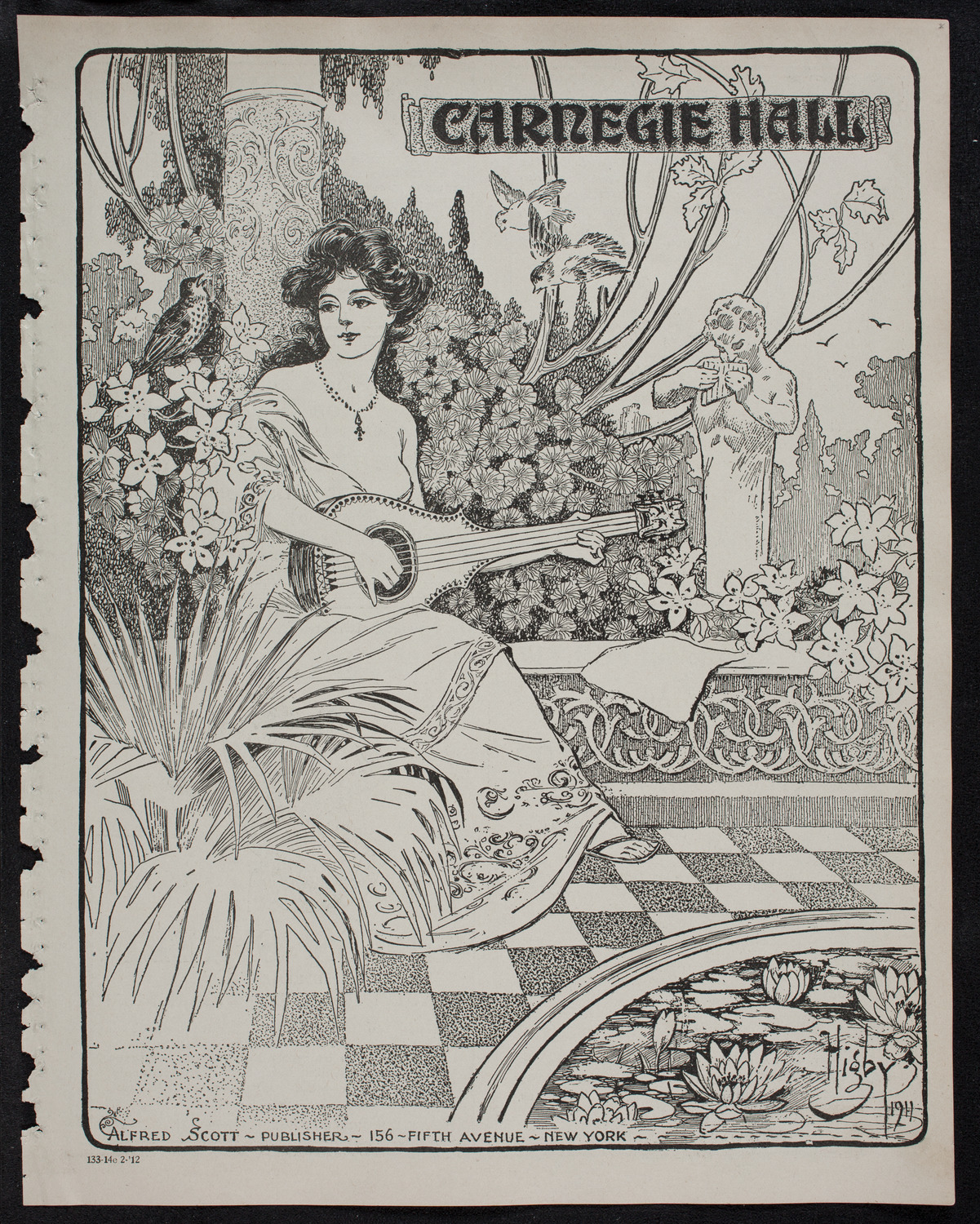Cantor Sirota with Choir of Fifty, February 14, 1912, program page 1