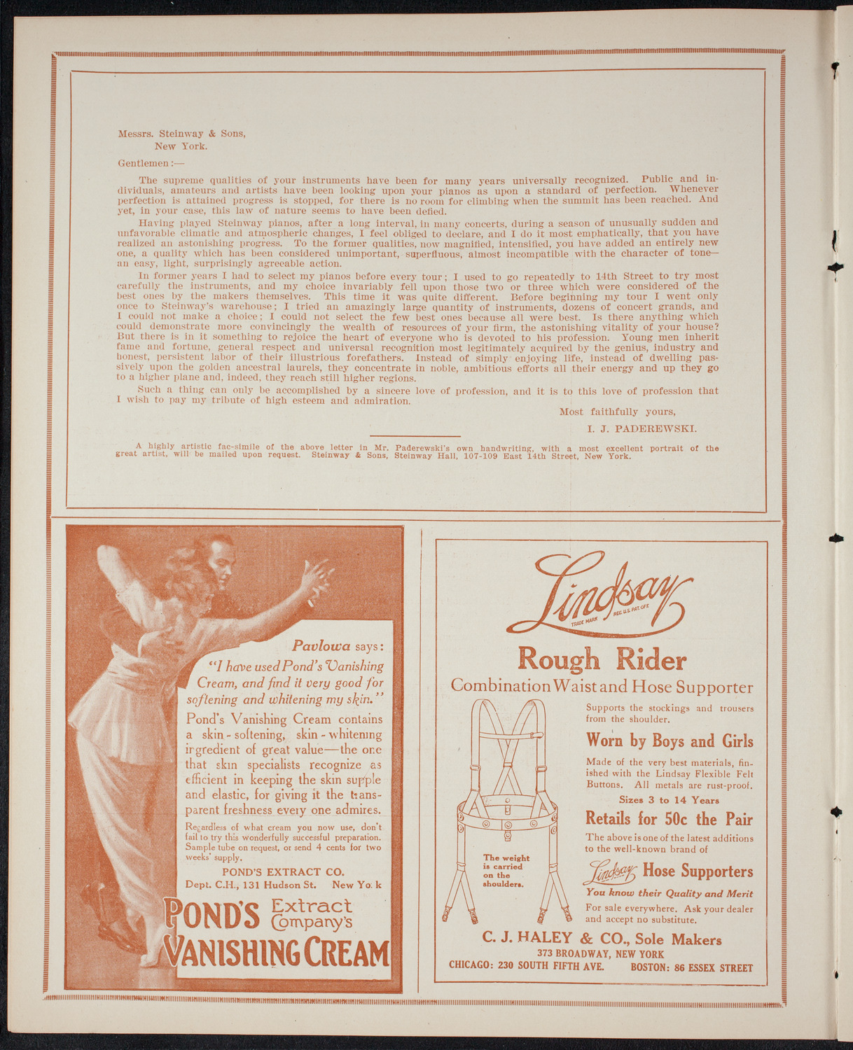 New York Philharmonic, March 13, 1915, program page 4