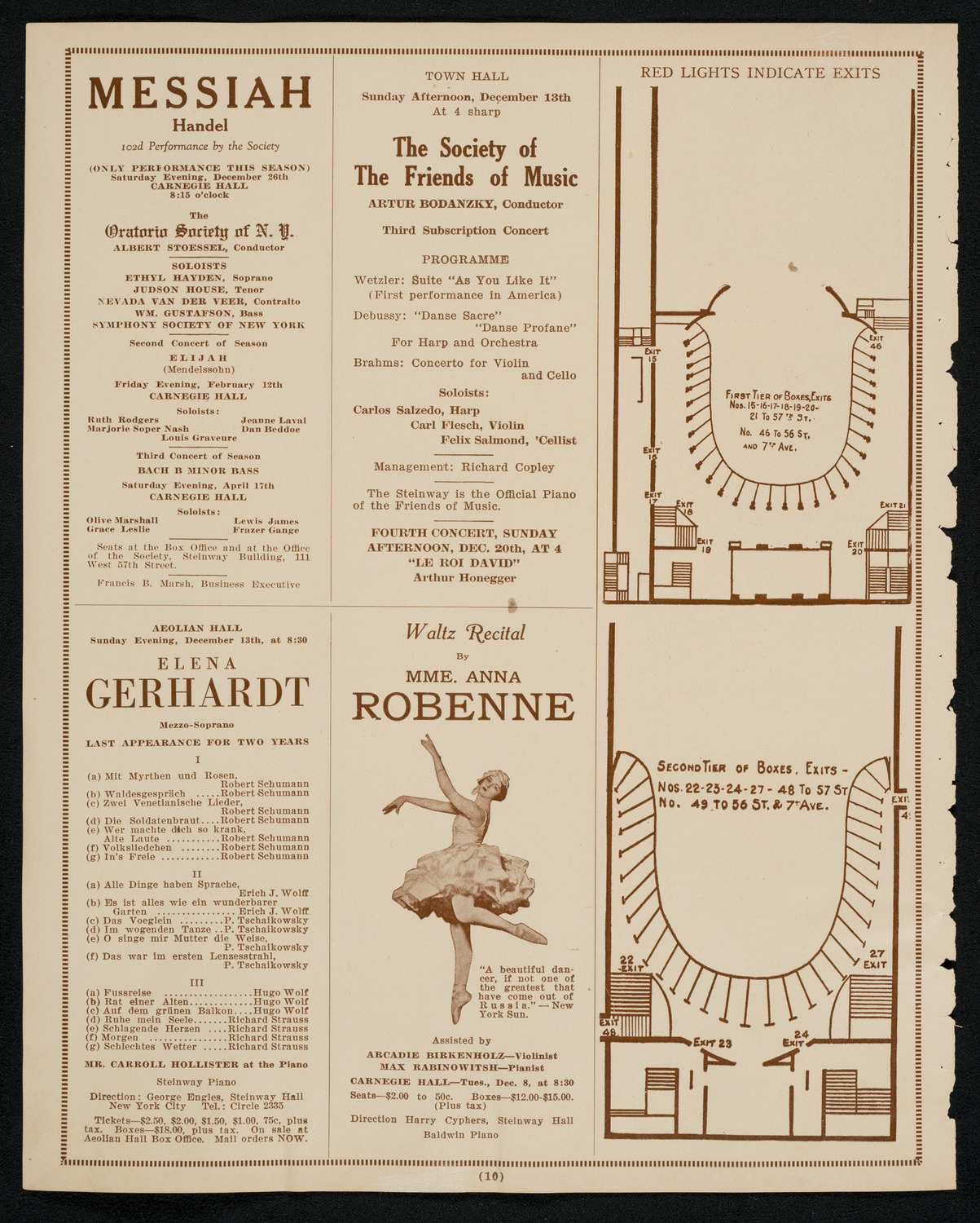 New York Philharmonic, December 4, 1925, program page 10