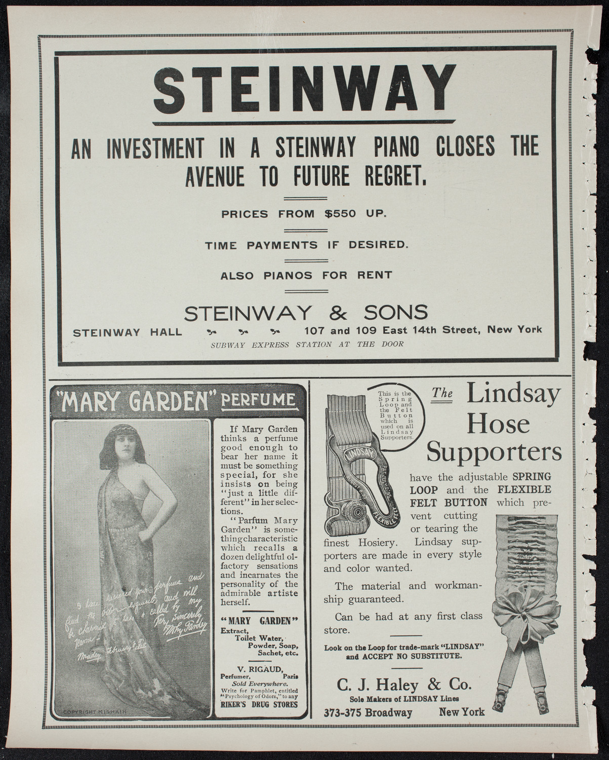 New York Philharmonic, January 13, 1911, program page 4