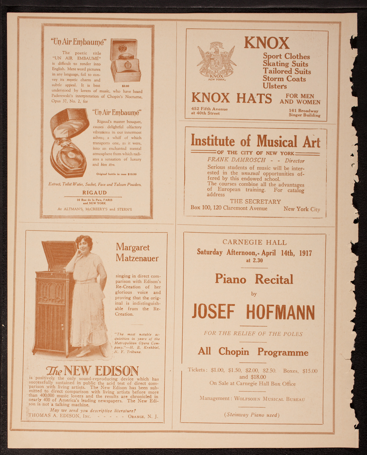 People's Symphony Concert, April 1, 1917, program page 2