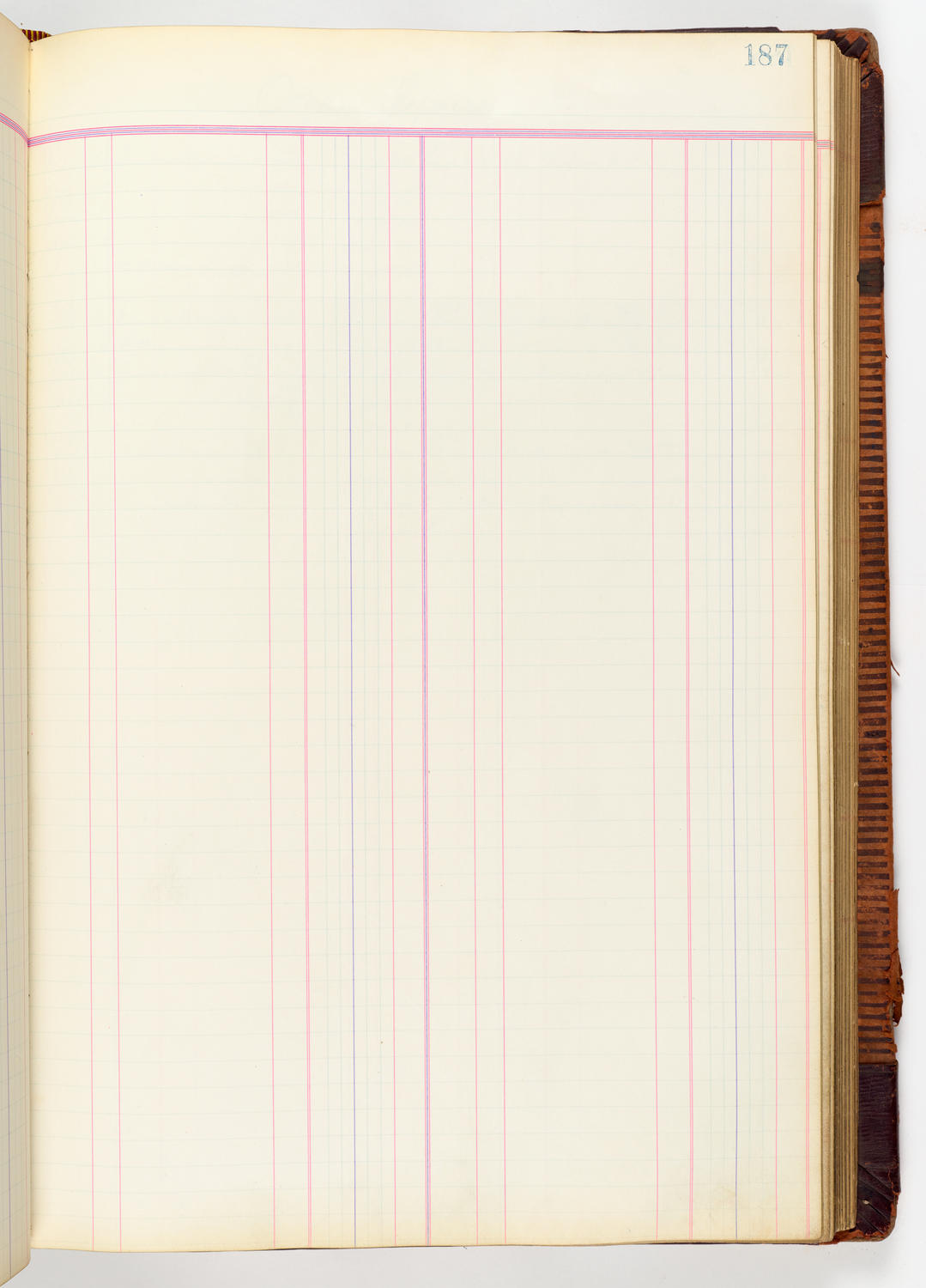 Music Hall Accounting Ledger, volume 3, page 187