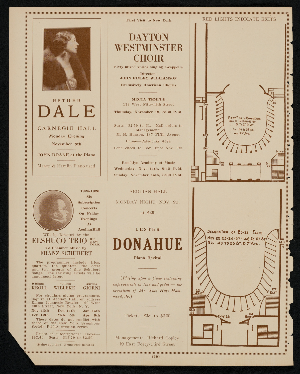 New York Symphony Orchestra, November 5, 1925, program page 10