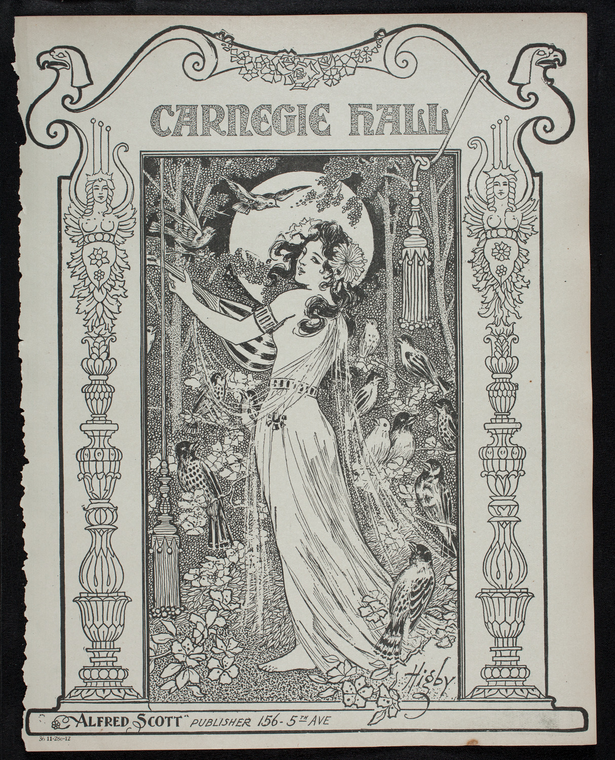 New York Philharmonic, November 28, 1912, program page 1