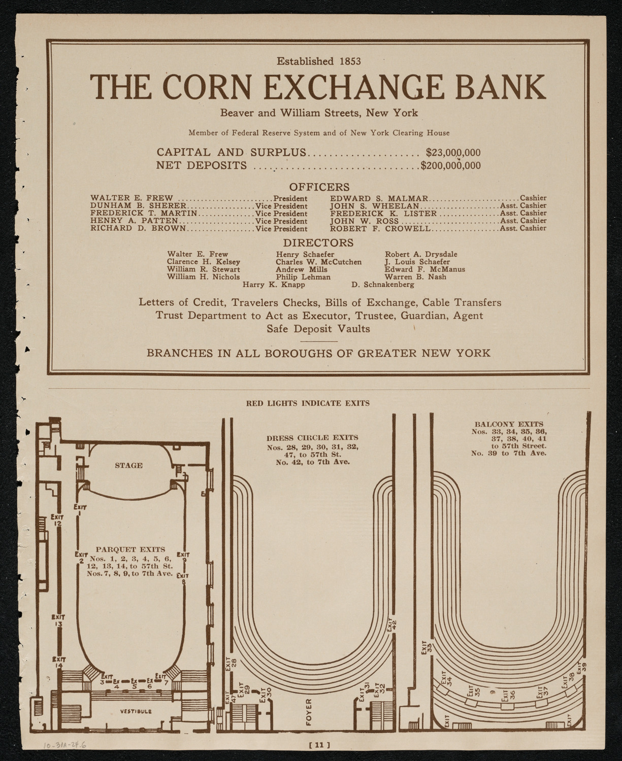 New York Philharmonic, October 31, 1924, program page 11