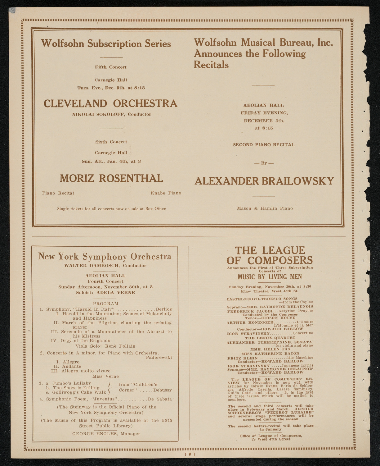 Maud Morgan Golden Jubilee Concert, November 22, 1924, program page 8