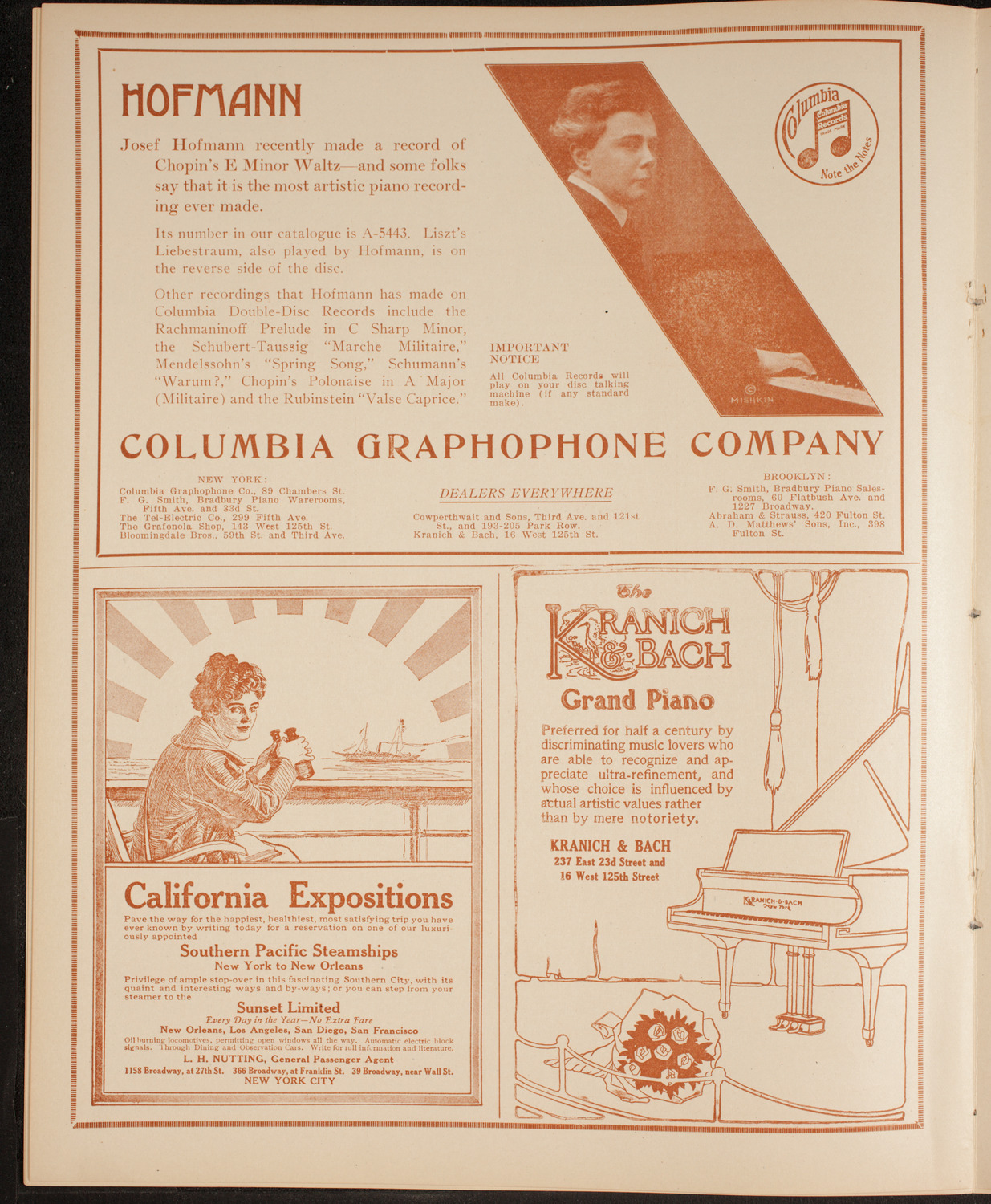 New York Philharmonic, February 28, 1915, program page 6