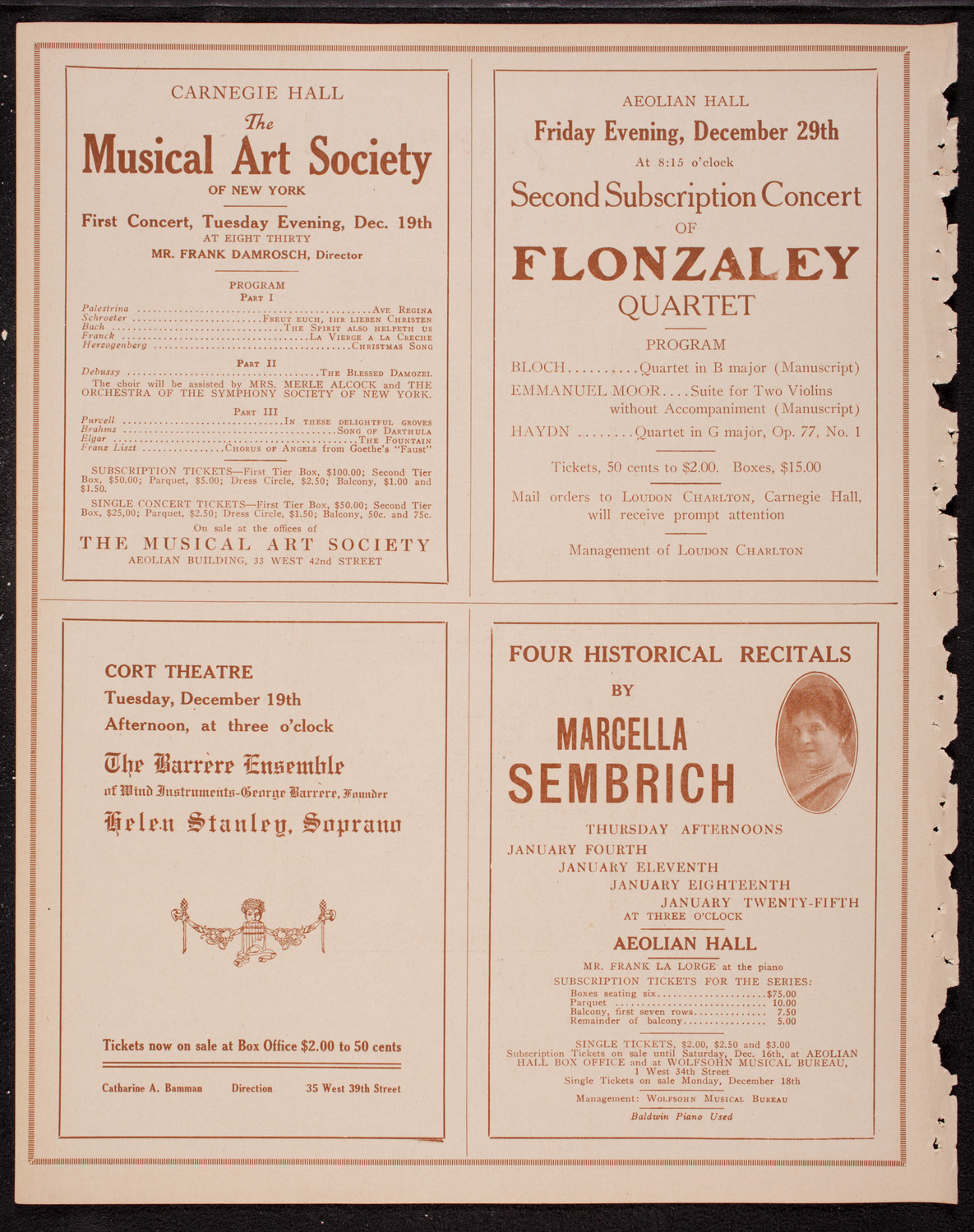 New York Philharmonic, December 15, 1916, program page 10