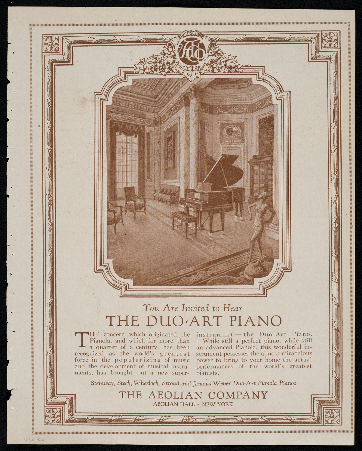 New York Philharmonic, November 11, 1920, program page 11
