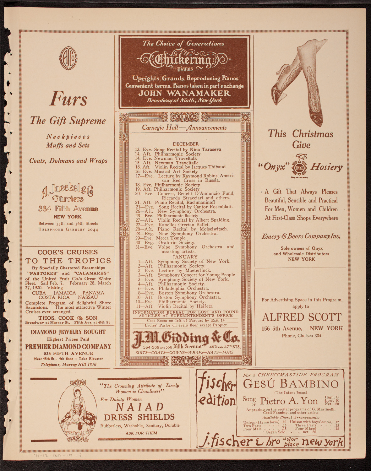 Symphony Concert for Young People, December 13, 1919, program page 3