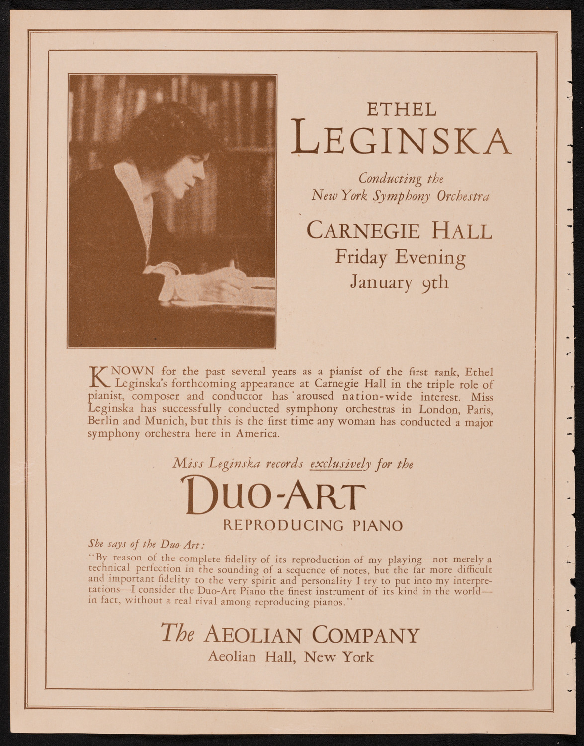 New York Symphony Orchestra, January 9, 1925, program page 2