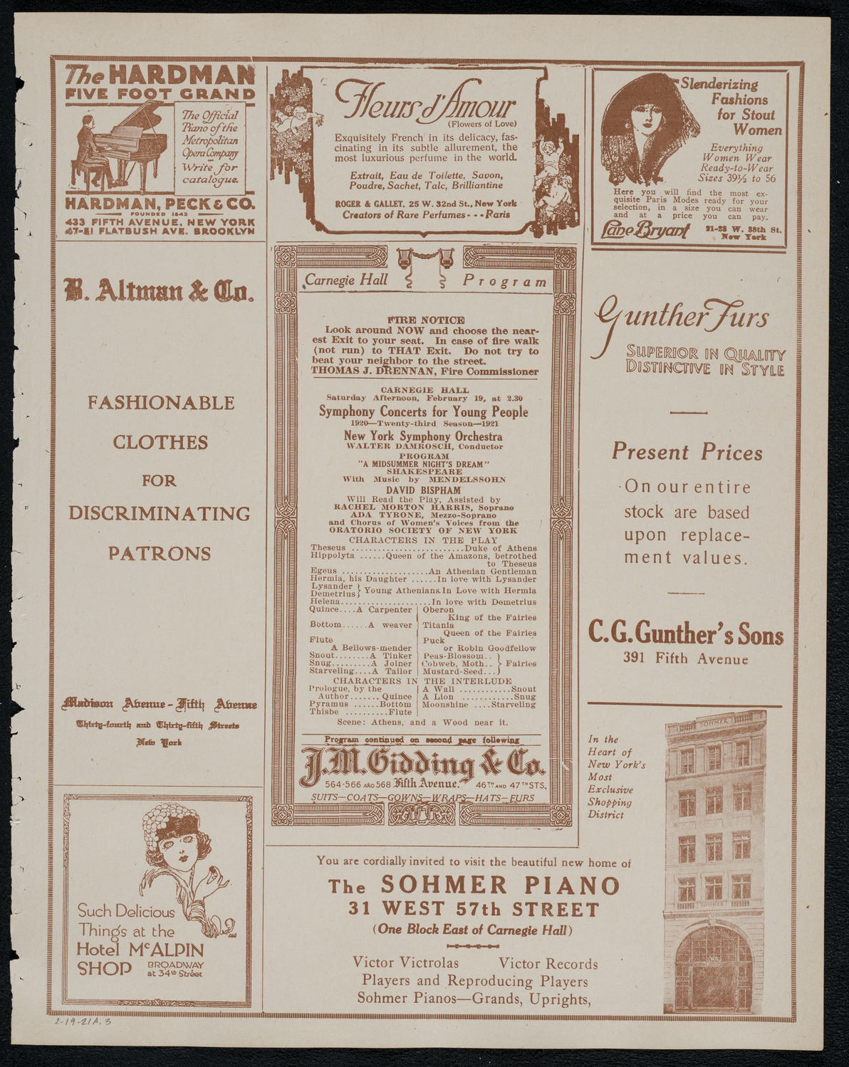Symphony Concert for Young People, February 19, 1921, program page 5