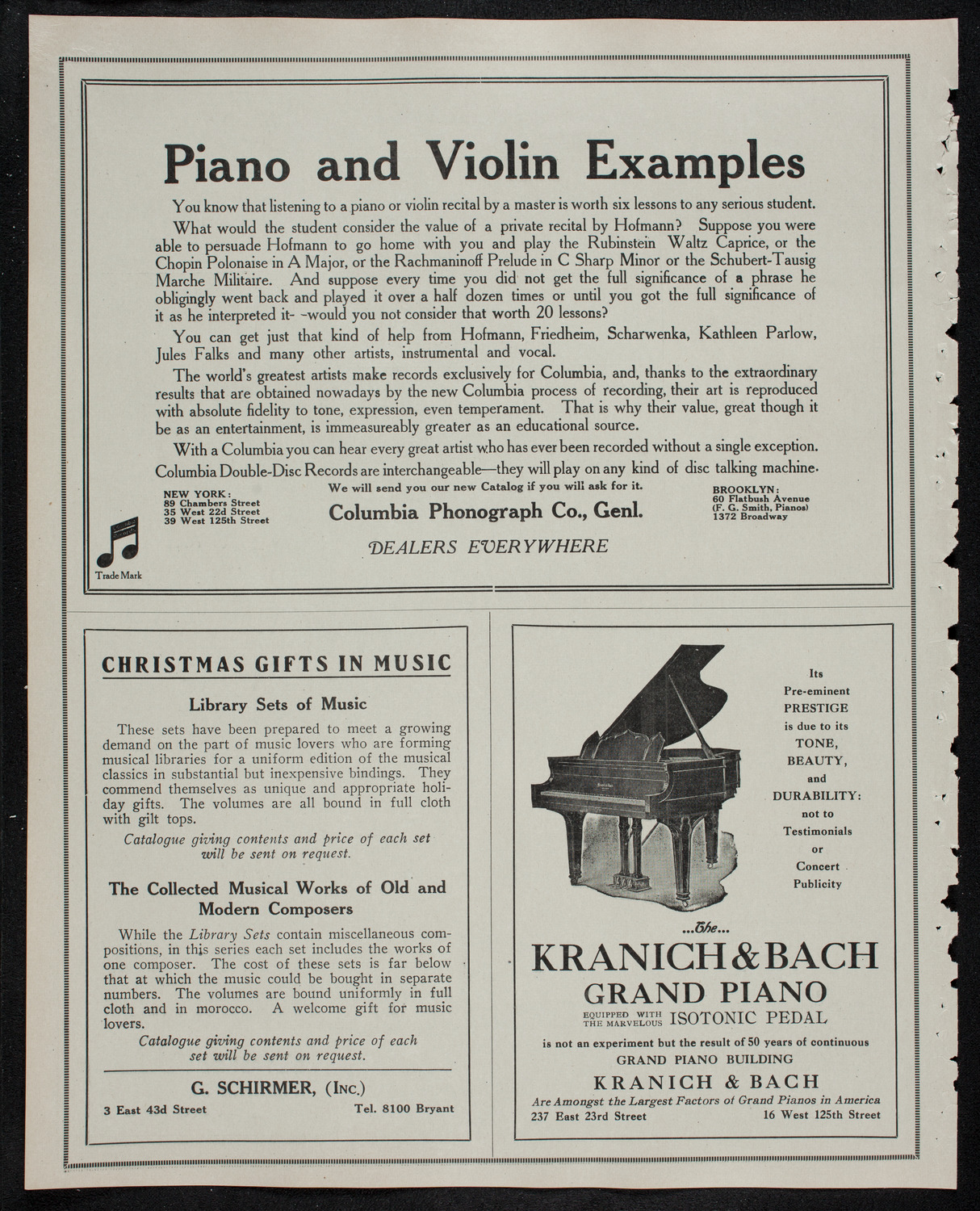 Symphony Concerts for Young People: Eugène Ysaÿe, Violin, December 21, 1912, program page 6