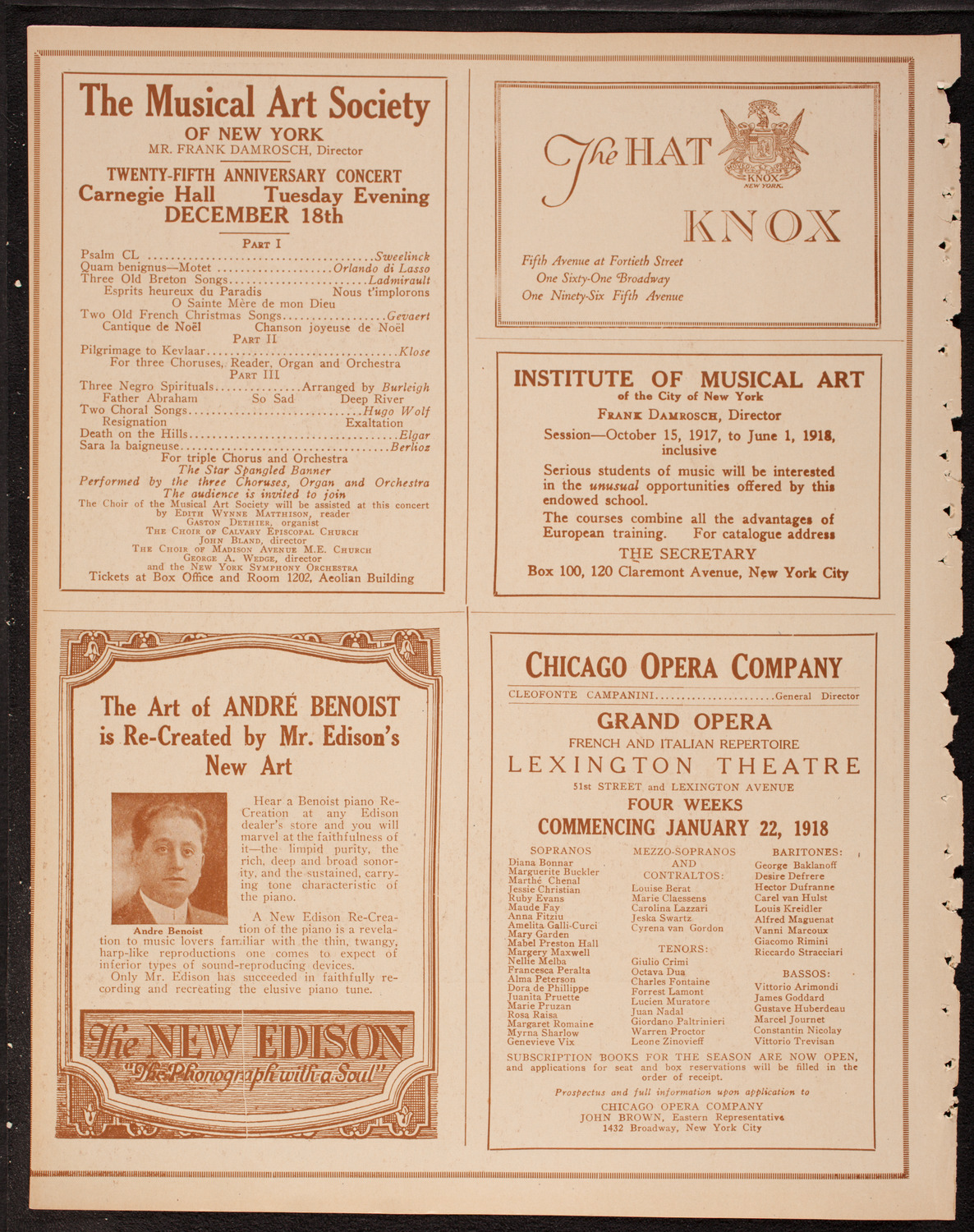New York Philharmonic, December 6, 1917, program page 2