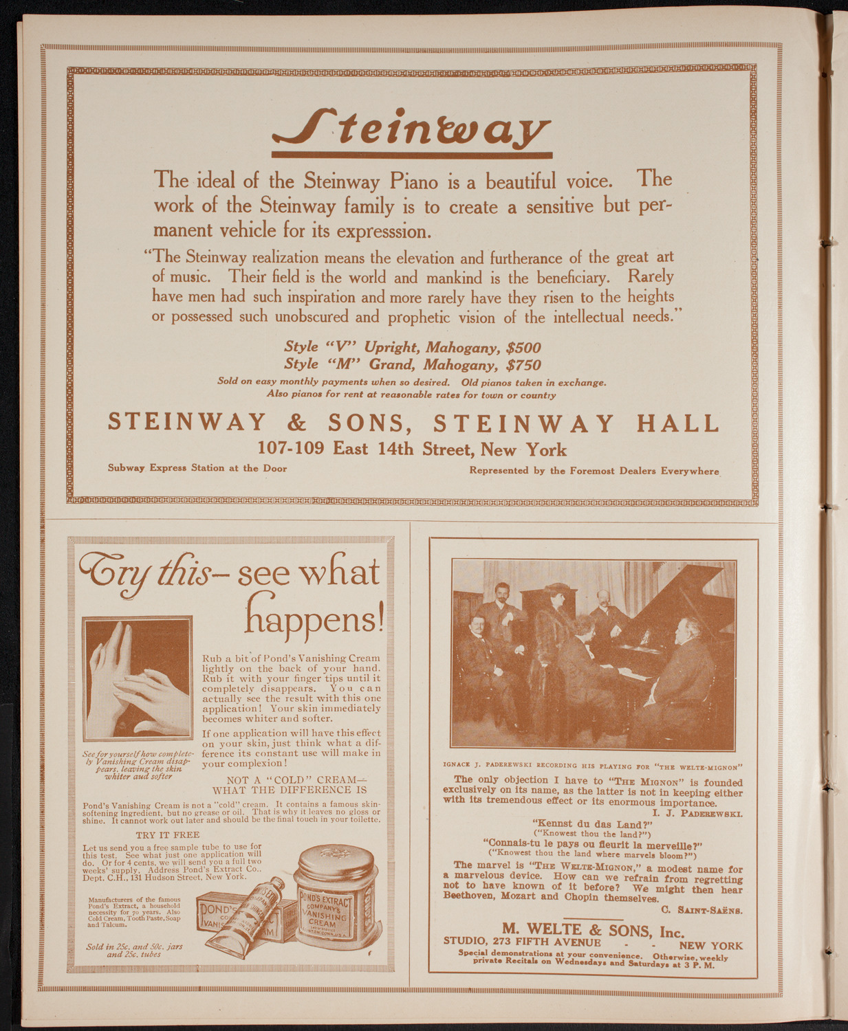 New York Philharmonic, January 14, 1916, program page 4