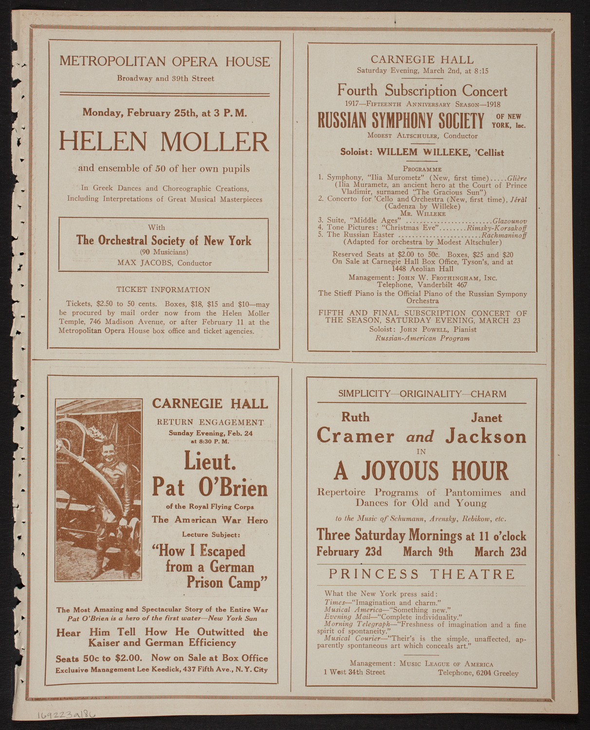 Symphony Concert for Young People, February 23, 1918, program page 11