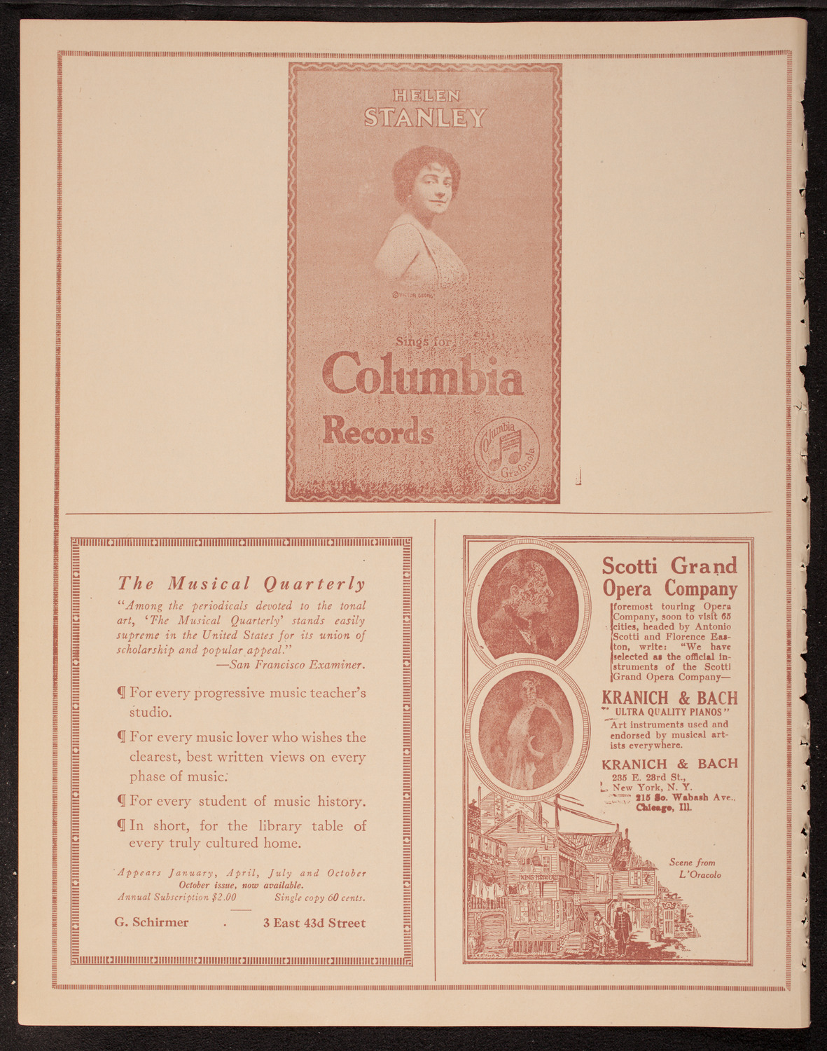 John O'Sullivan and Hazel Clark, November 2, 1919, program page 6