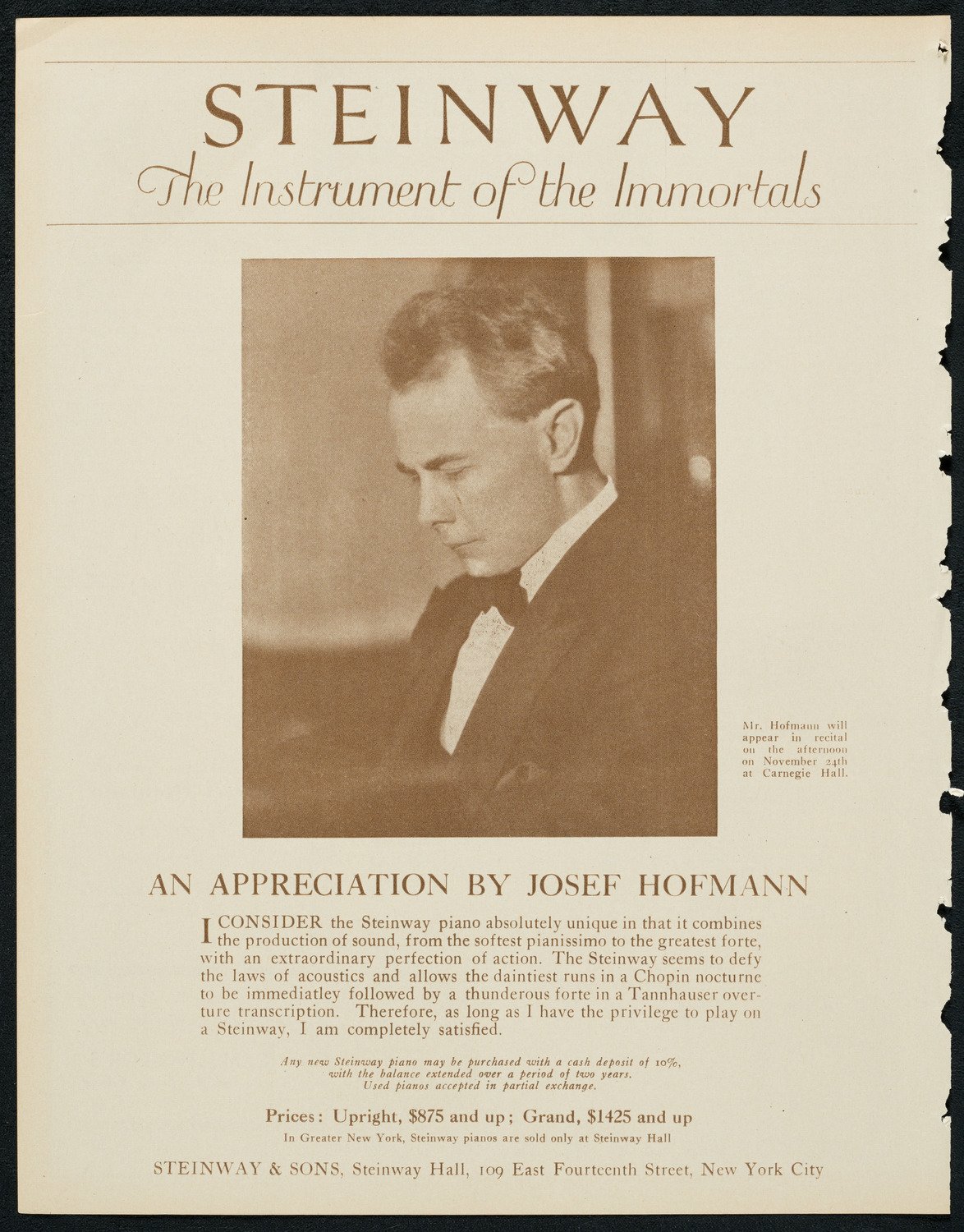 New York Symphony Orchestra: Beethoven Cycle, November 22, 1923, program page 4