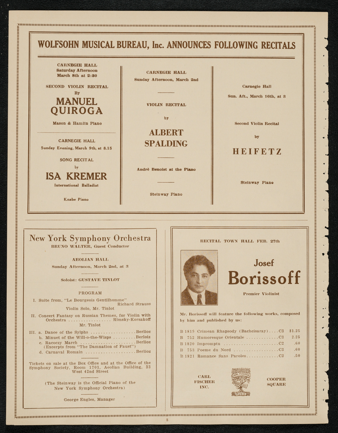 Symphony Concert for Young People, March 1, 1924, program page 8