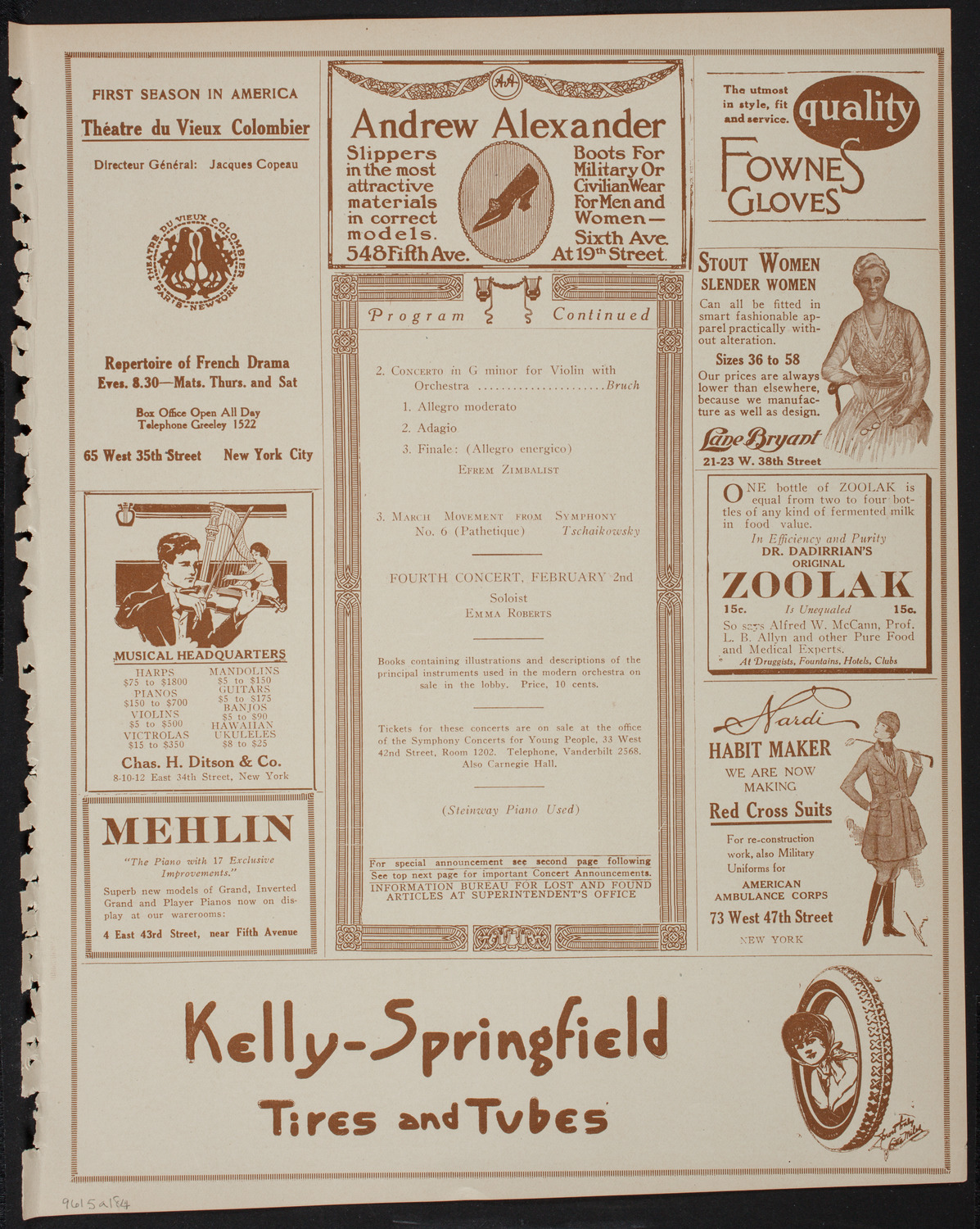 Symphony Concert for Young People, January 5, 1918, program page 7