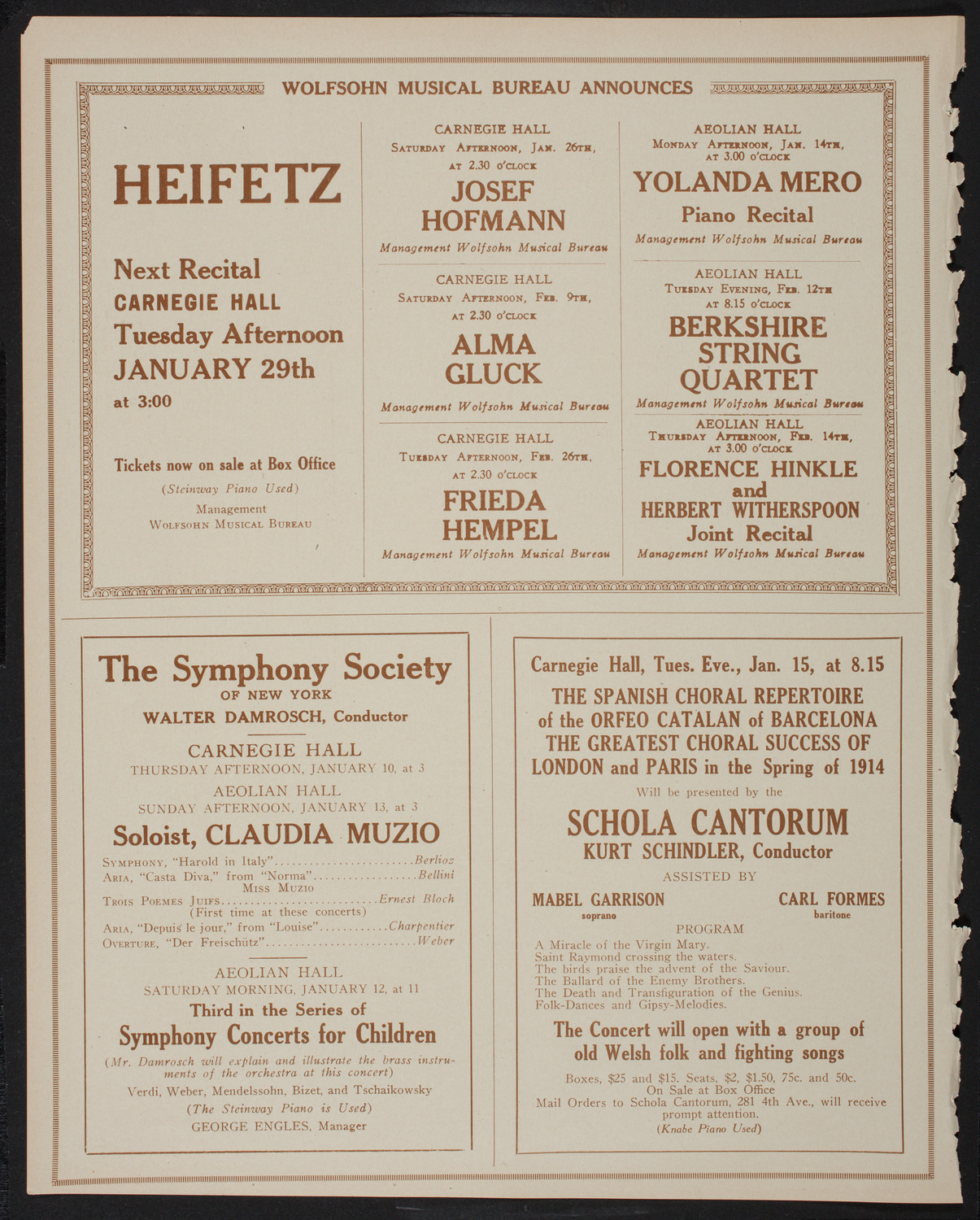 Meeting: The Humanitarian Cult, January 8, 1918, program page 8