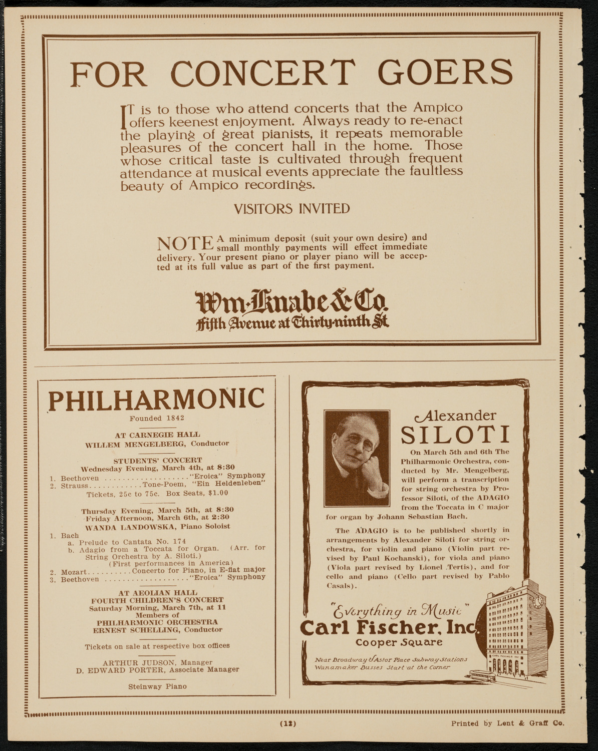 Francis MacMillen, Violin, March 3, 1925, program page 12