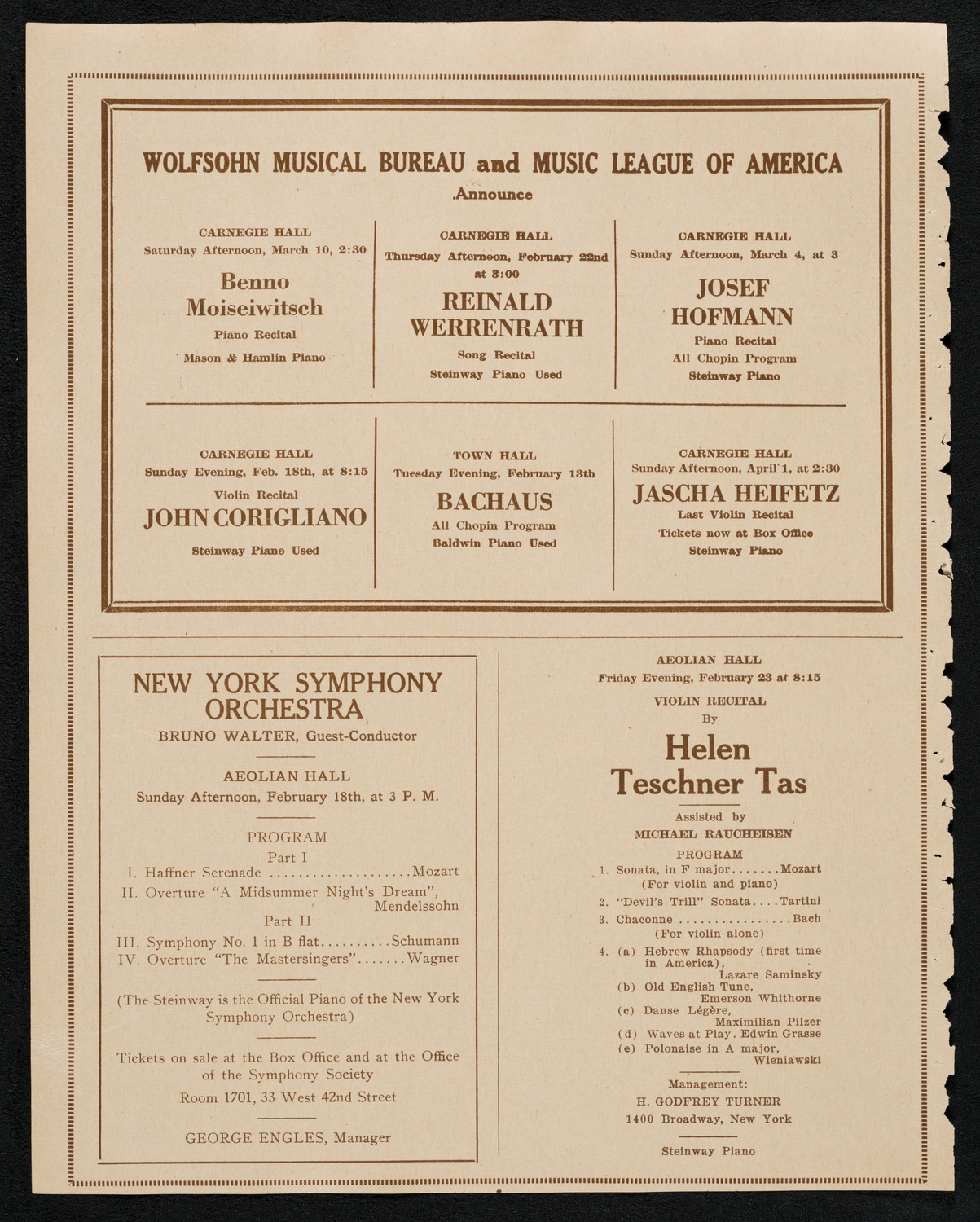 Mabel Garrison, Soprano, February 12, 1923, program page 8