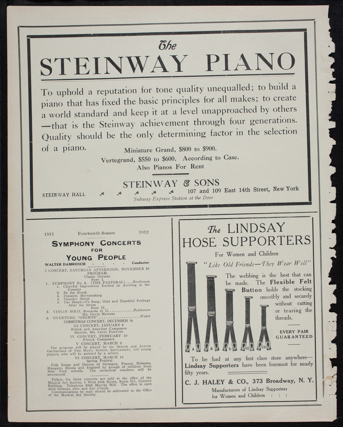 Andreyev Balalaika Orchestra, October 23, 1911, program page 4