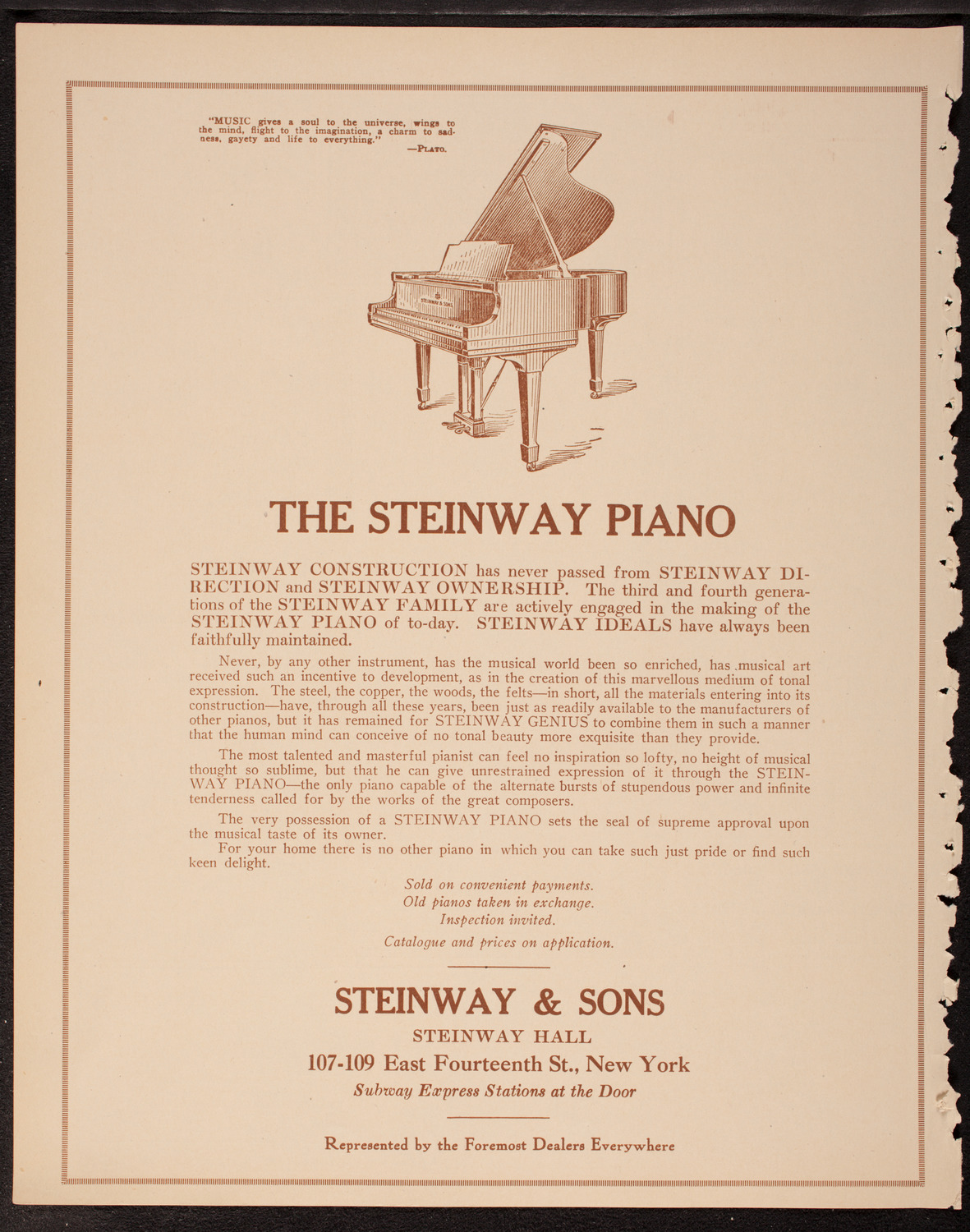 Clef Club Memorial Fund Concert in honor of James Reese Europe, December 12, 1919, program page 4