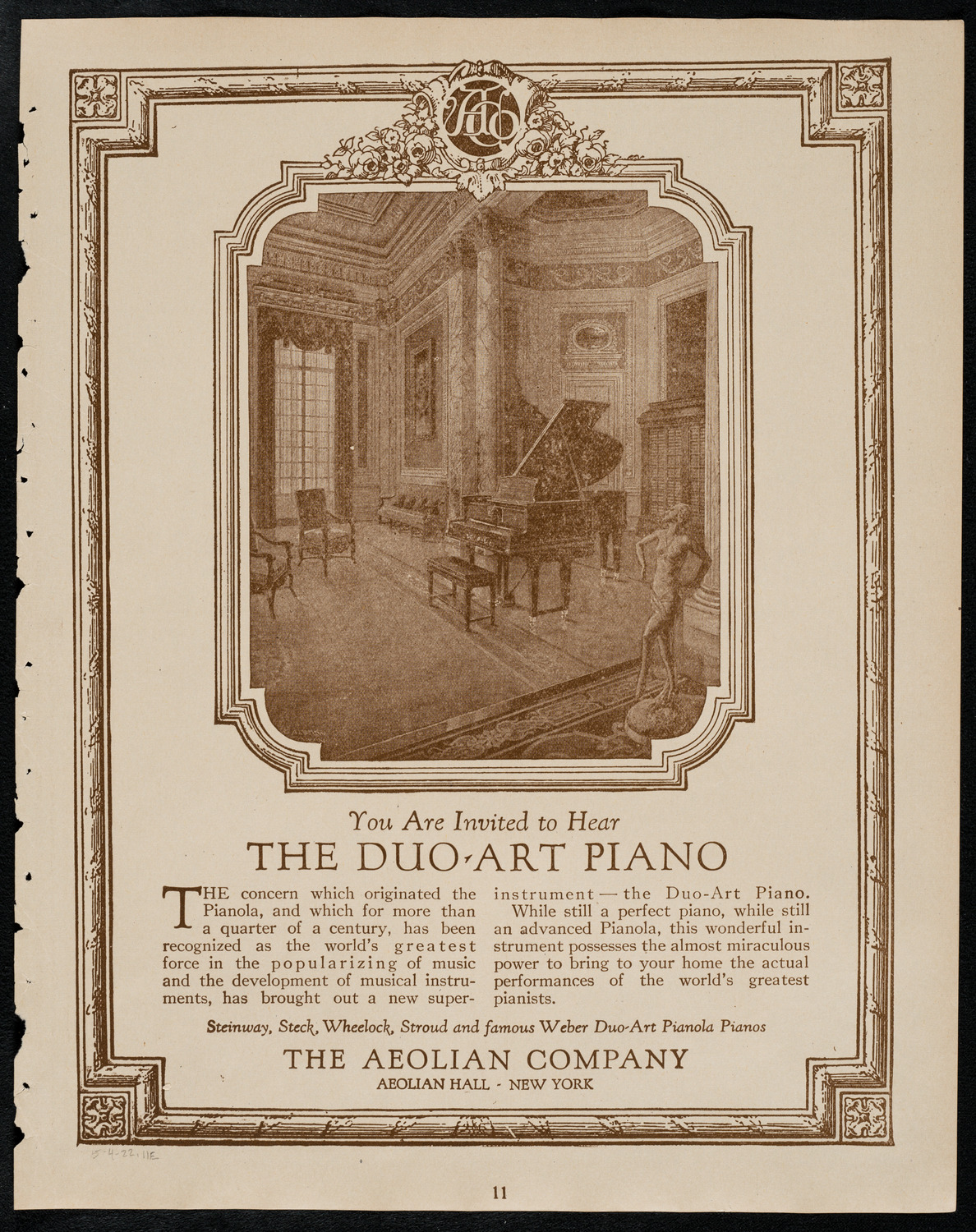 Emma Calvé, Soprano, May 4, 1922, program page 11