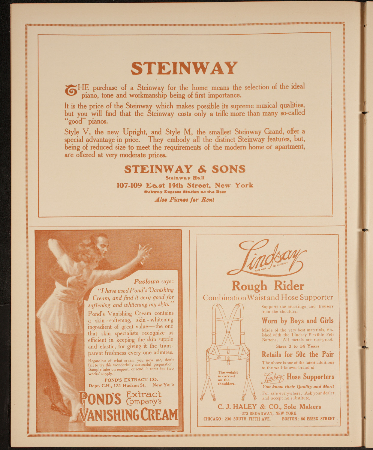 People's Symphony Concert, February 20, 1915, program page 4