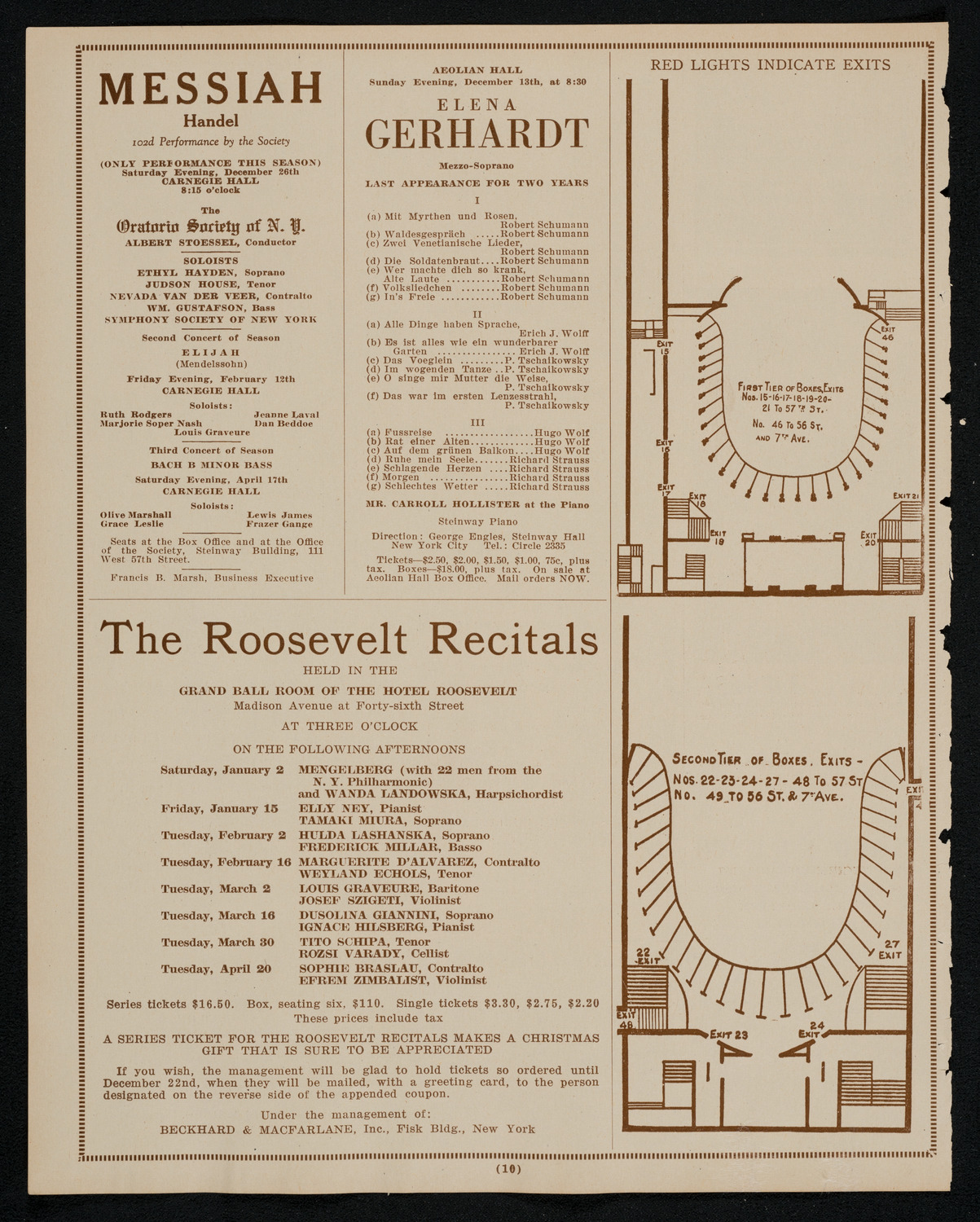 New York Philharmonic, December 11, 1925, program page 10