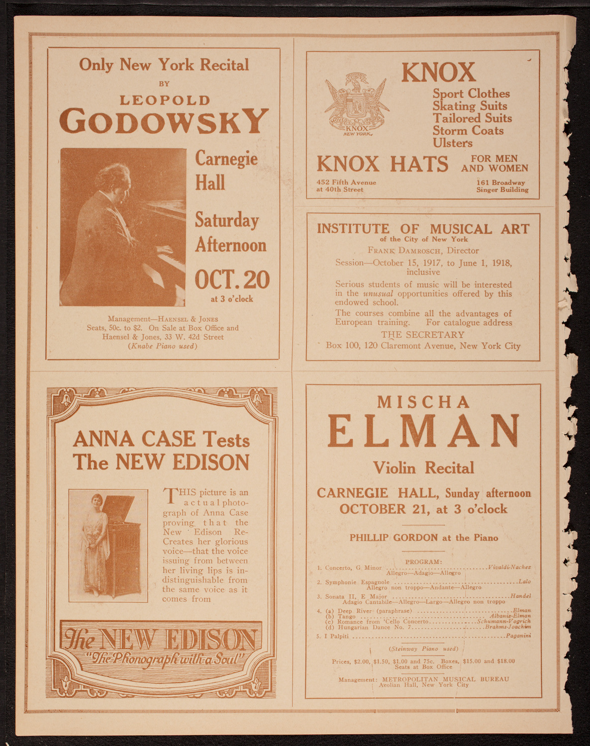 Woman's War Service Concert, October 17, 1917, program page 2