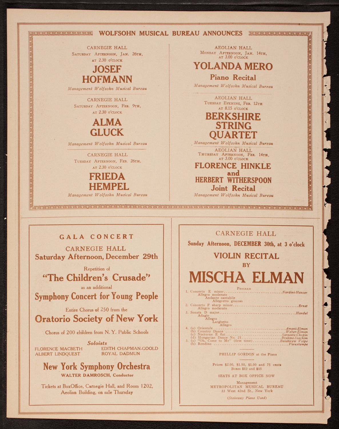 Symphony Concert for Young People, December 15, 1917, program page 8